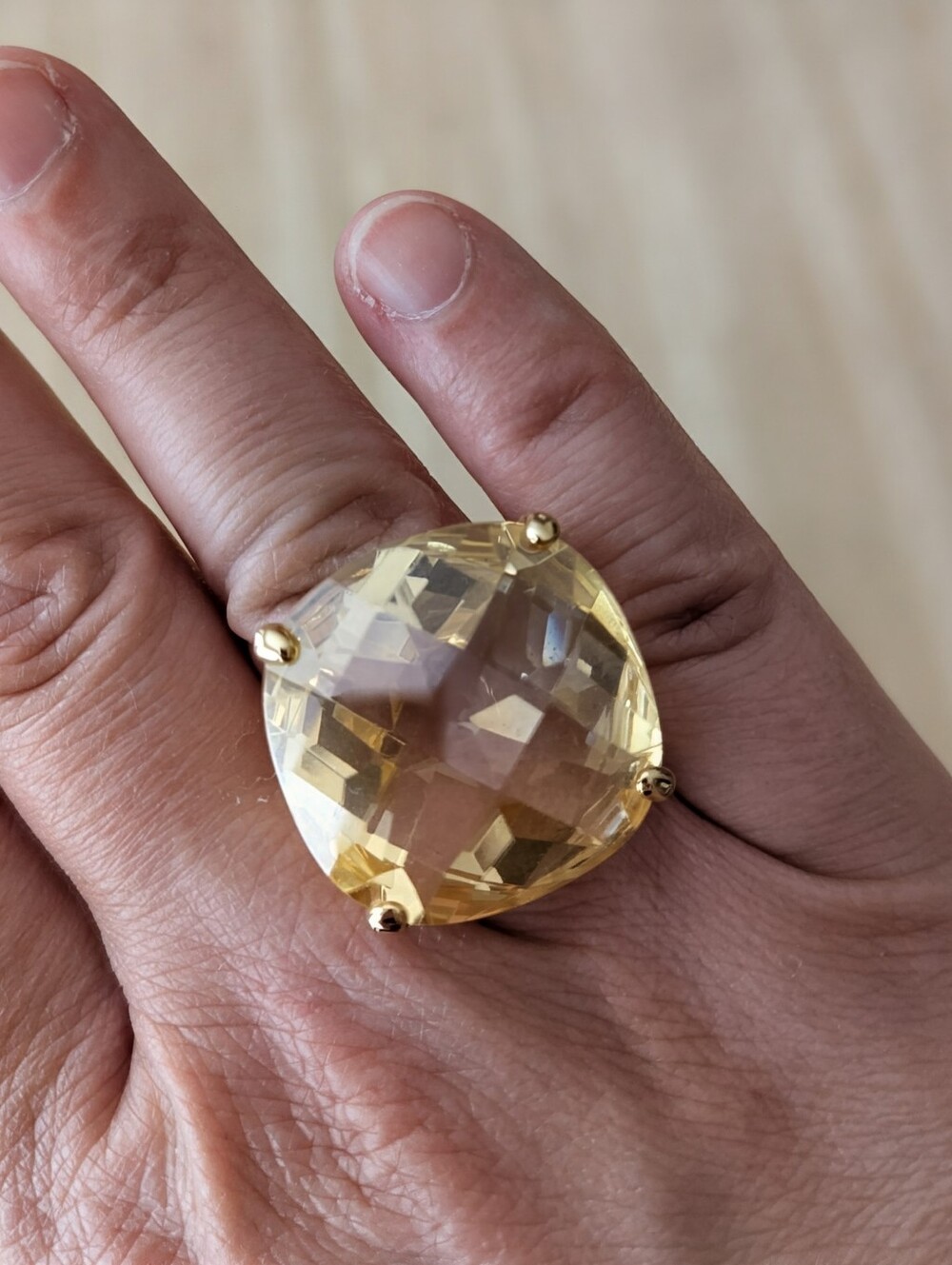 Lauren G Adams Yellow CZ Cocktail Ring - Women Jewelry